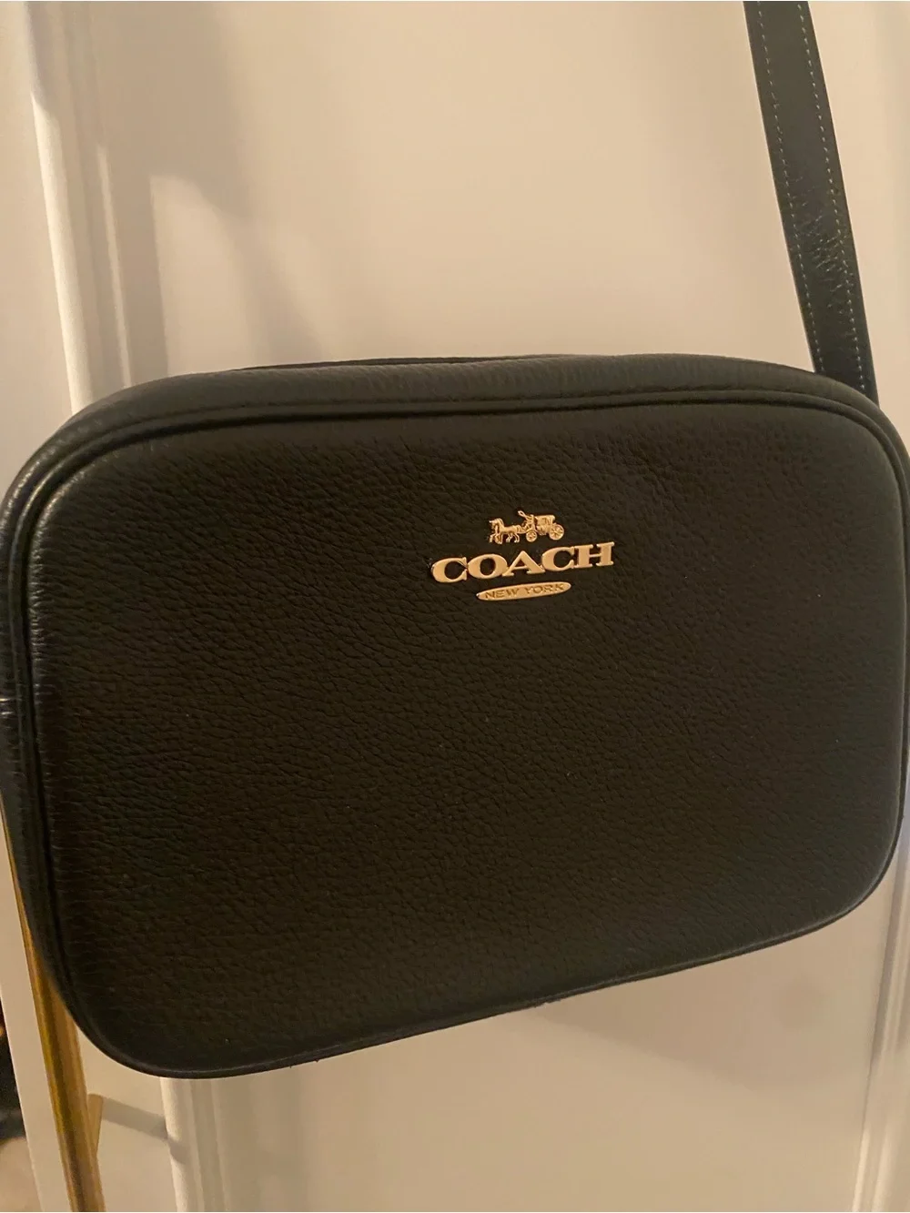 Coach black leather
